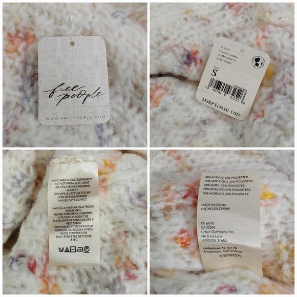 'FREE PEOPLE' SUNSET CLOUD CROPPED SWEATER - Picture 10 of 16